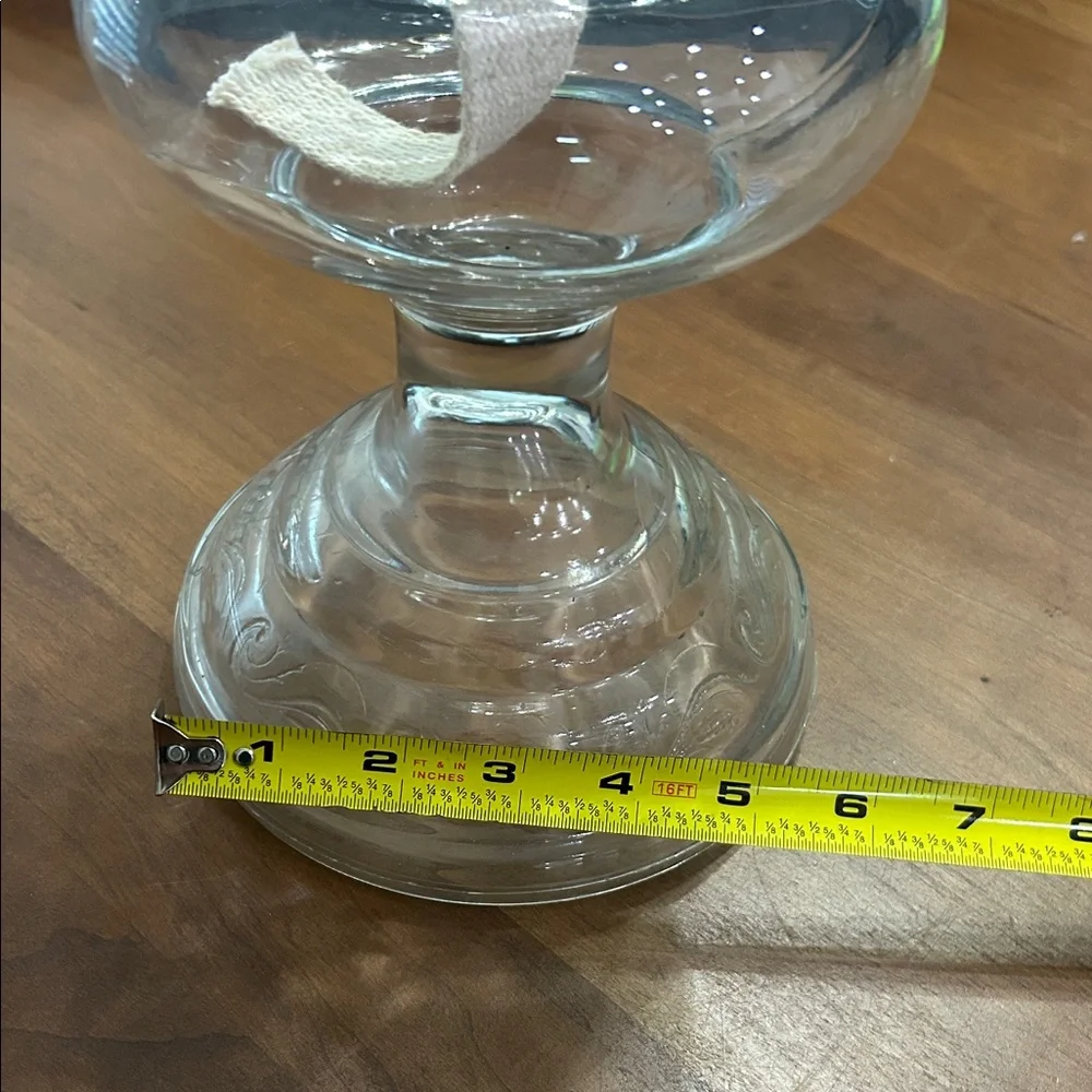 Vintage Clear Glass Oil Lamp